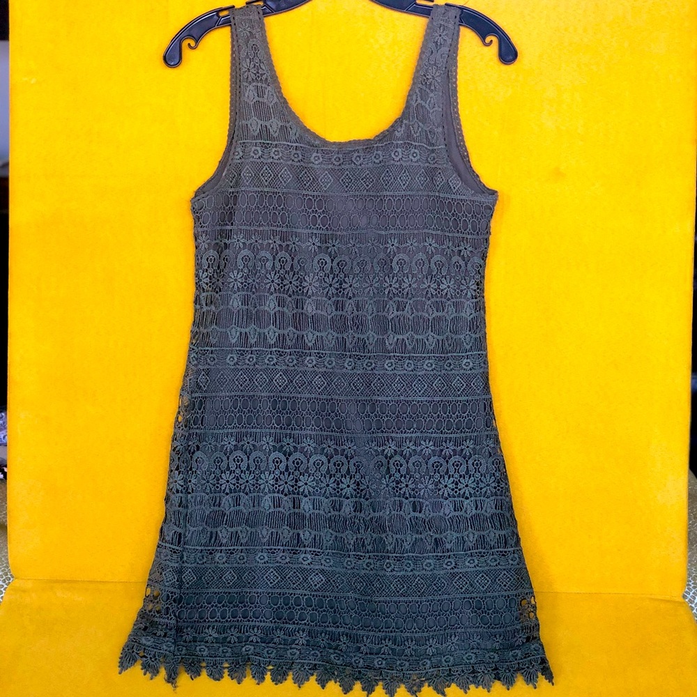 DIVIDED by H&M, Olive Green Lace Mini Dress